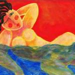 Hand Painted Ceramic Tile w..