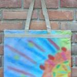Hand Painted Large Tote Bag..