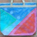 Hand Painted Large Tote Bag..