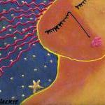Hand Painted Ceramic Tile Wish Upon a Star Painting