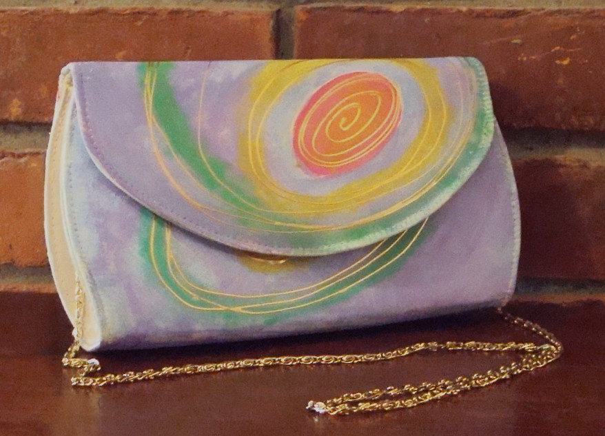 Hand Painted Handbag with My Funky Abstract Painting