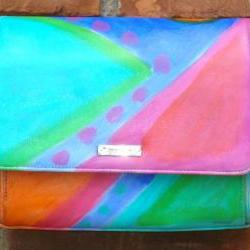 Hand Painted Handbag with My Funky Abstract Painting